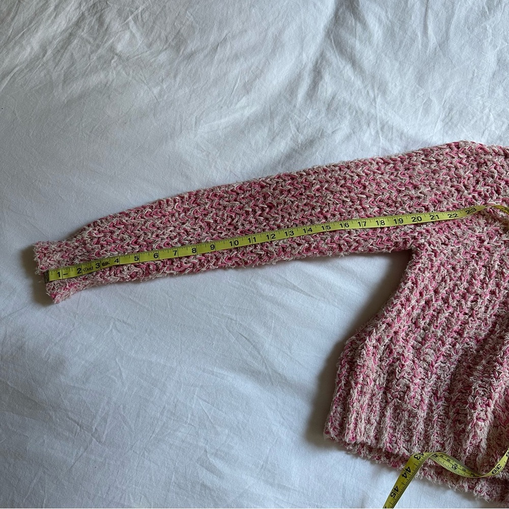 Aritzia Wilfred Pink Confetti Sweater Cropped Mock-Neck Sweater Size Size XXS - Picture 13 of 14